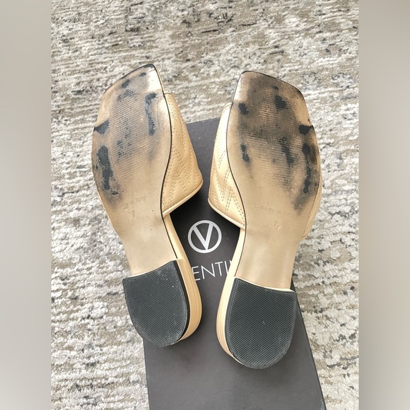 Sold out Mario Valentino Afrodite Quilted Slide Sandals Double Logo - Picture 8 of 9